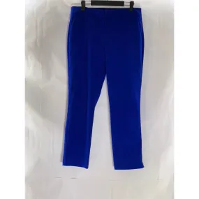 ZARA BASIC Women's Royal Blue Straight-Leg Slit Hem Dress Pant SZ 6
